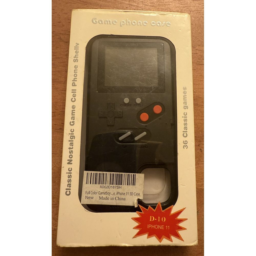 iPhone X D-10 Nostalgic Retro 36 Classic Games Rechargeable Game Phone Case
